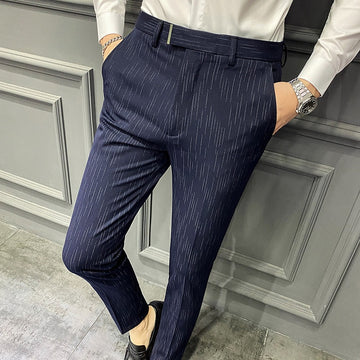 Pantalones Hombre Spring Summer New Pants Men Korean Slim Fit Men Casual Pants Streetwear Man Trousers Men Black Gray 28-42 aidase-shop
